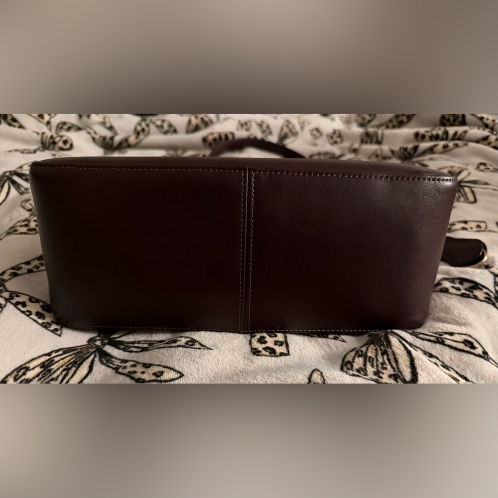 Coach Large Etta Flap Bag~ Espresso - Picture 3 of 6
